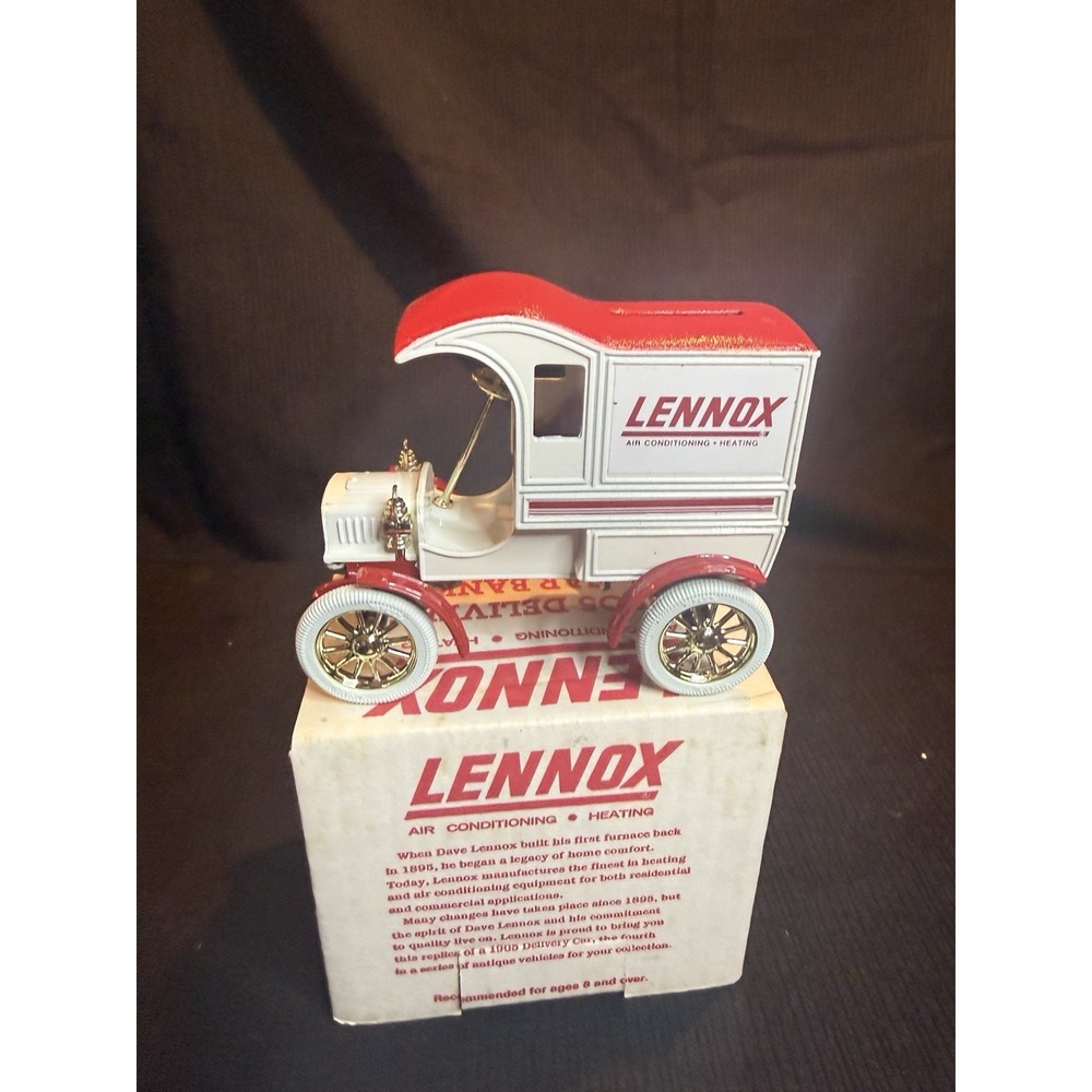 ERTL Lennox 1905 Delivery Car Bank Limited Edition Die Cast Metal 1:25 Scale